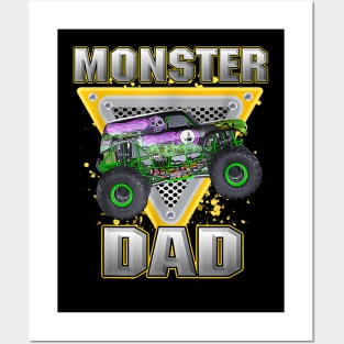 Monster Truck Dad Fathers Day Monster Truck Are My Jam Posters and Art